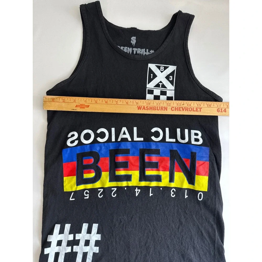 Been Trill Social Club Mallratz Tank Top Men's Small Black Graphic Sleeveless - Picture 3 of 5